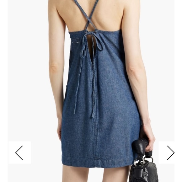 NEW Rag & Bone Denim Tie Back Cotton Dress - Picture 6 of 10
